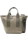Furla Structured Tote Bags With Top Handles And Detachable Strap In Gray