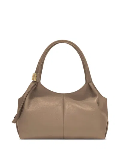 Furla Medium Planeta Leather Tote Bag In Brown
