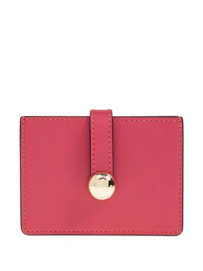 Furla Medium Sfera Card Holder In Pink