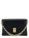 Furla Adjustable Chain Strap Gold-tone Hardware Shoulder Bag In Black