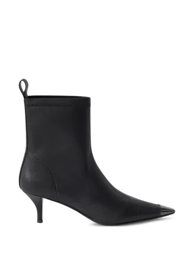 Furla Metal Ankle Boots In Black