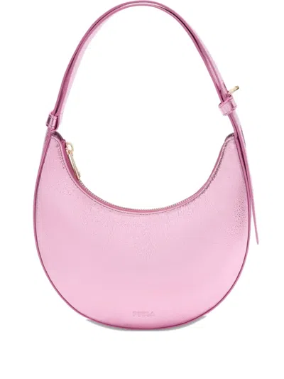Furla Metallic-effect Crescent Shoulder Bag