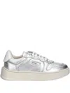 Furla Metallic Effect Trainers In Silver
