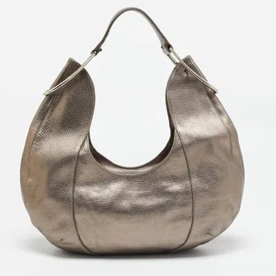 Pre-owned Furla Metallic Leather Hobo