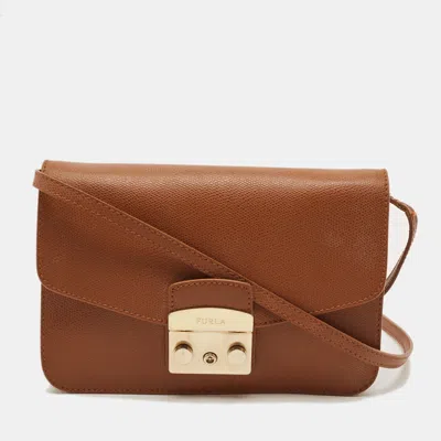 Pre-owned Furla Metropolis Brown Leather Shoulder Bag