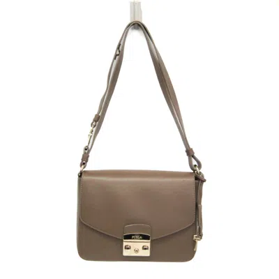 Pre-owned Furla Metropolis Brown Leather Shoulder Bag ()