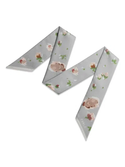 Furla Metropolis Floral-print Bandeau In Gray