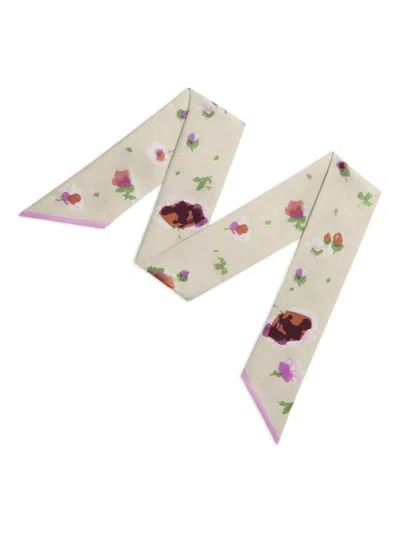 Furla Metropolis Floral-print Bandeau Scarf In Neutral