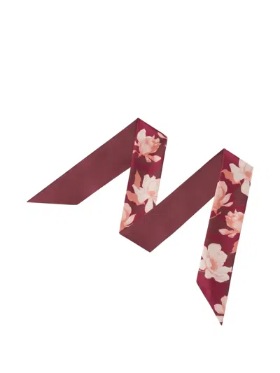 Furla Metropolis Floral-print Scarf In Transparent