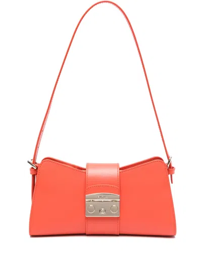 Furla Metropolis Leather Shoulder Bag In Orange