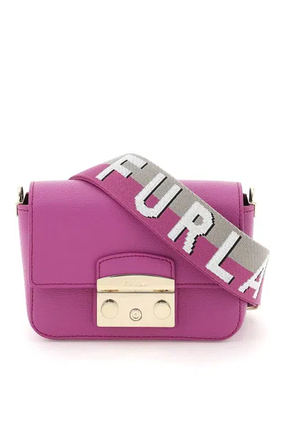 Furla Metropolis Mini Crossbody Bag In Violet Marmo Violet (purple)