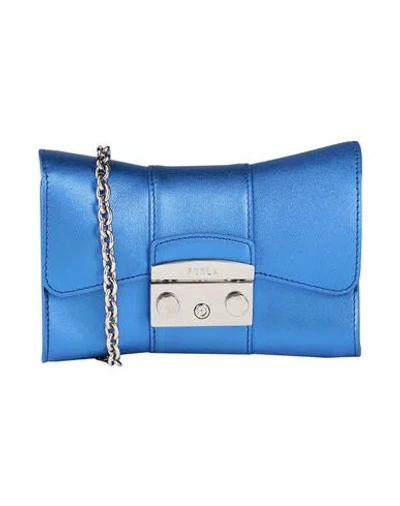 Furla Metropolis Mini Crossbody Remi Woman Cross-body Bag Blue Size - Leather