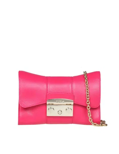 Furla Metropolis Remix Mini In Pop Pink Color Leather In 2504s