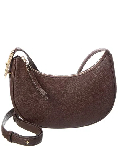 Furla Mialuna Leather Crossbody In Brown