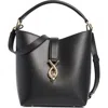 Furla Mianova Leather Bucket Bag In Black