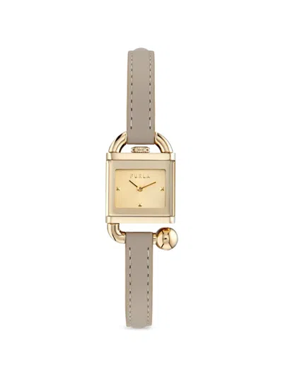 Furla Mianuvola Square 20mm Watch In Gold