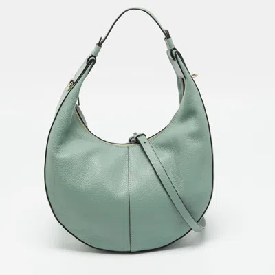 Pre-owned Furla Miastella Green Leather Hobo