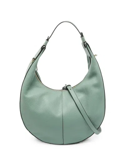 Pre-owned Furla Miastella Leather Shoulder Bag In Green