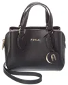 Furla Minerva Xl Leather Mini Leather Tote In Black