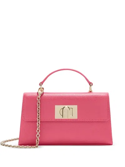 Furla Mini 1927 Grained Tote Bag In Pink
