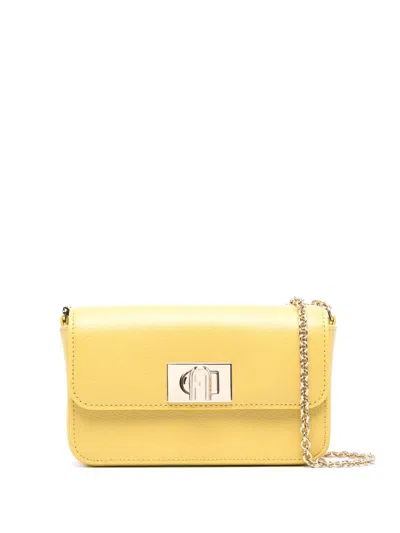 Furla Mini 1927 Leather Shoulder Bag In Yellow