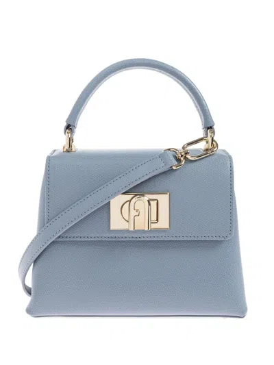 Furla Mini 1927 Leather Tote Bag In Blue