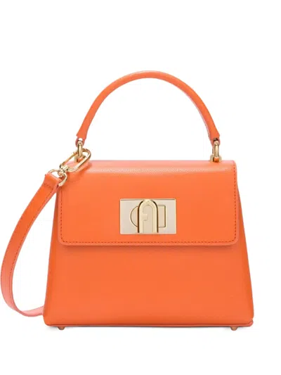 Furla Mini 1927 Leather Tote Bag In Orange