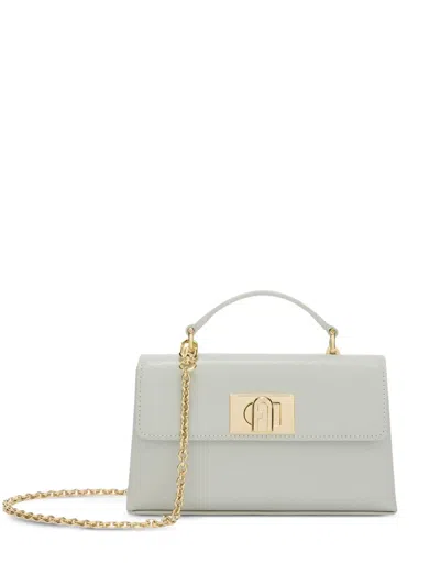 Furla Mini 1927 Leather Tote Bag In White