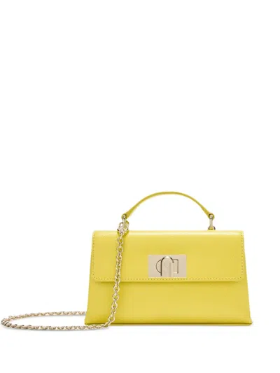 Furla Mini 1927 Leather Tote Bag In Yellow