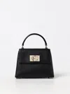 Furla Leather Mini Bag With Detachable Strap And Metal Hardware In Black