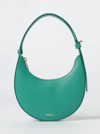 Furla Crescent Top-handle Bag In Green