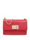 Furla Mini Ballerina Leather Crossbody Bag In Red