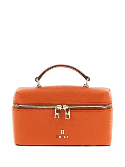 Furla Mini Camelia Zip-closure Tote Bag In Orange