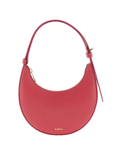 Furla Mini Delizia Leather Shoulder Bag In Red