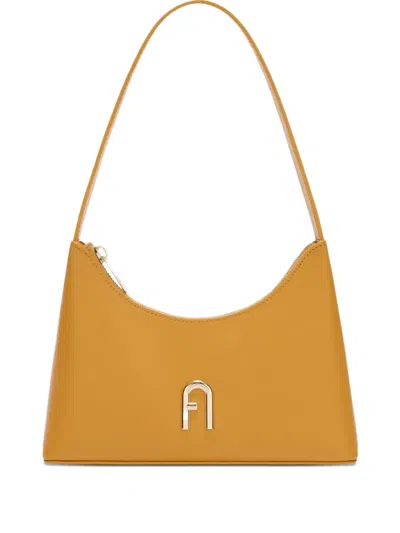 Furla Mini Diamante Logo-detail Shoulder Bag In Yellow