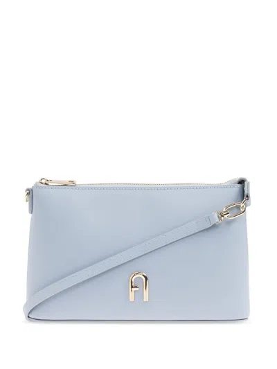 Furla Zippered Shoulder Bag In Blue