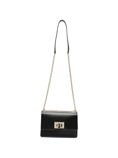 Furla Mini Do1927 Logo-plaque Crossbody Bag In Black
