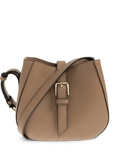 Furla Mini Dora Buckle-strap Leather Shoulder Bag In Orange