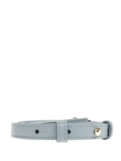 Furla Mini Flow Leather Tote Bag In Blue