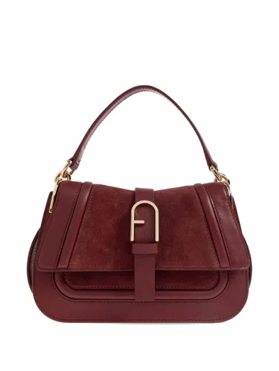 Furla Mini Flow Tote Bag In Burgundy
