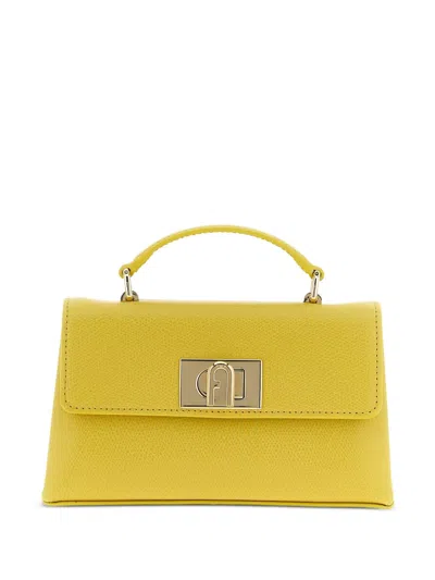 Furla Mini  1927 Flap Tote Bag In Yellow