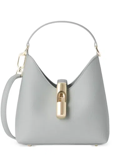 Furla Mini Iride Arch Tote Bag In Gray