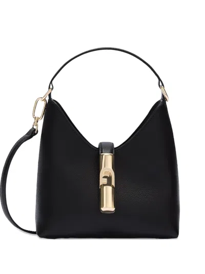Furla Mini Iride Logo-detail Tote Bag In Black