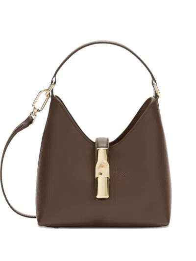 Furla Mini Iride Logo-detail Tote Bag In Brown