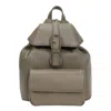 Furla Logo-buckle Leather Backpack In Green