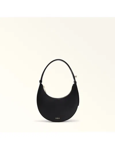 Furla Delizia Mini Bag Nero Black Soft Calf Leather Woman
