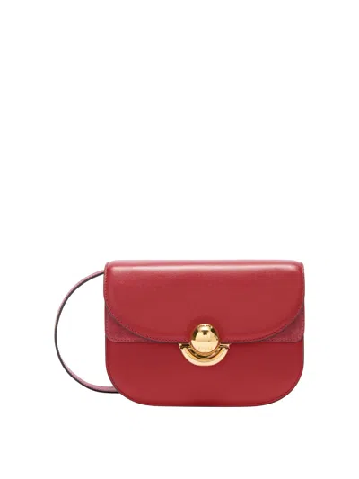 Furla Mini Leather Sphere Crossbody Bag In Orange