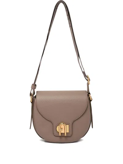Furla Mini Lotus Crossbody Bag In Gray