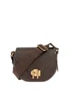 Furla Compact Crossbody Bag With Rounded Flap Closure In Brown