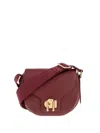 Furla Mini Lotus Shoulder Bag In Burgundy